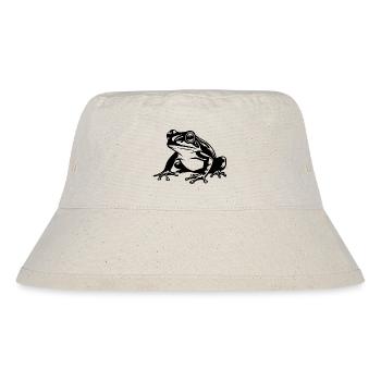 Frosch Amphibie Kröte - Stanley/Stella recycelter Bucket Hat - Naturweiß - Vorne