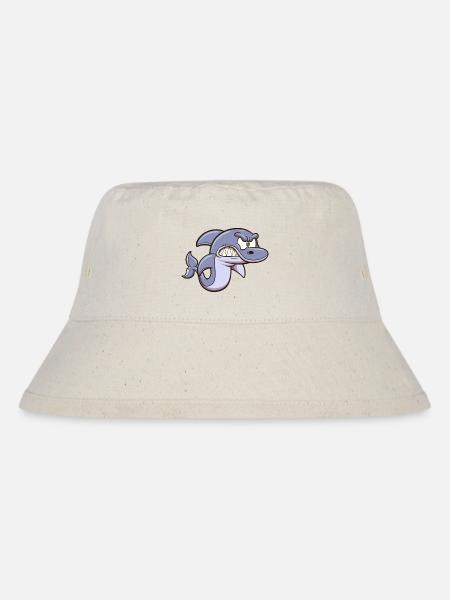 Wütender Hai - Stanley/Stella recycelter Bucket Hat - Naturweiß
