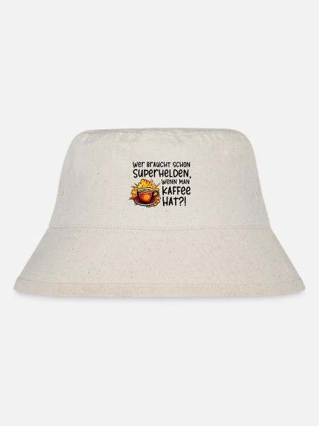 Superhelden Kaffe - Stanley/Stella recycelter Bucket Hat - Naturweiß
