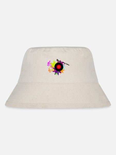 Music is my Life! - Stanley/Stella recycelter Bucket Hat - Naturweiß