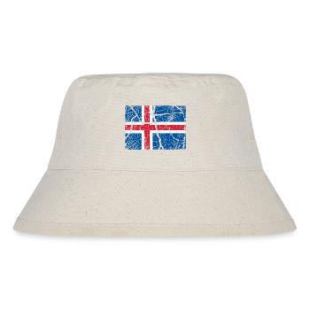 Flagge Island - Stanley/Stella recycelter Bucket Hat - Naturweiß - Vorne