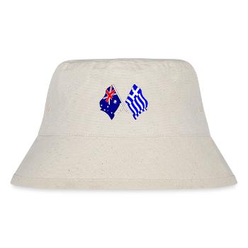 Drapeau de l’Australie et drapeau de la Grèce - Bob recyclé Stanley/Stella - blanc naturel - Devant