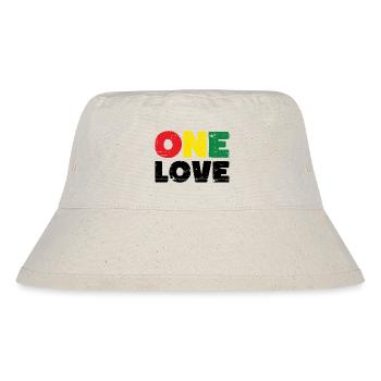 One Love Reggae Musik - Stanley/Stella recycelter Bucket Hat - Naturweiß - Vorne