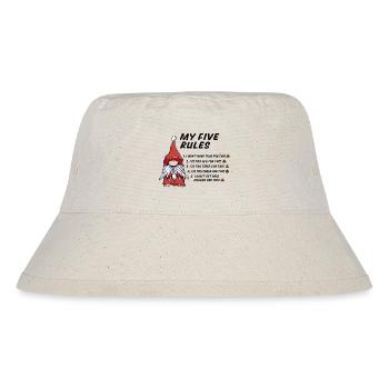 5 rules of a funny gnome - Stanley/Stella Recycled Bucket Hat - natural - Front
