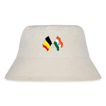 Drapeau de la Belgique, drapeau de l’Inde - Bob recyclé Stanley/Stella - blanc naturel - Devant