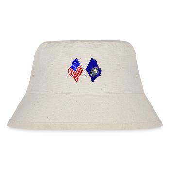 USA and State of New Hampshire Flag Crossed - Stanley/Stella Recycled Bucket Hat - natural - Front