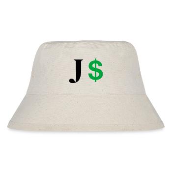 Buchstabe j Dollar - Stanley/Stella recycelter Bucket Hat - Naturweiß - Vorne
