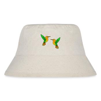 Doppelte Kolibri Farbenspiel - Stanley/Stella recycelter Bucket Hat - Naturweiß - Vorne
