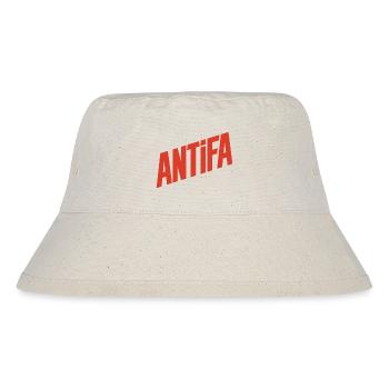 Antifa - Antifascist Merch - Stanley/Stella recycelter Bucket Hat - Naturweiß - Vorne