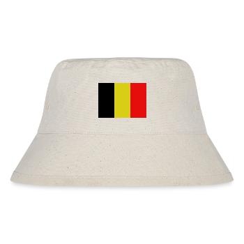 Belgische Flagge - Stanley/Stella recycelter Bucket Hat - Naturweiß - Vorne