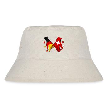 Germany Switzerland Flags Holding hands - Stanley/Stella Recycled Bucket Hat - natural - Front