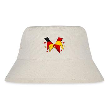 Deutschland_Spanien_Flagge_Haendehalten - Bob recyclé Stanley/Stella - blanc naturel - Devant