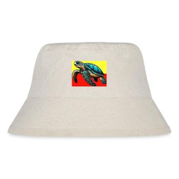 Schildkröte - Stanley/Stella recycelter Bucket Hat - Naturweiß - Vorne