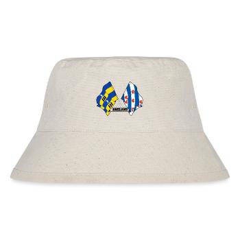 Ameland Friesland Pride – Kreuzende Flaggen - Stanley/Stella recycelter Bucket Hat - Naturweiß - Vorne