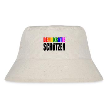 demokratie schützen - Stanley/Stella recycelter Bucket Hat - Naturweiß - Vorne