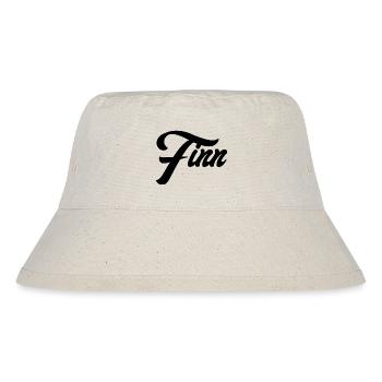 Name Finn geometrisches Muster auf Textilien - Stanley/Stella recycelter Bucket Hat - Naturweiß - Vorne