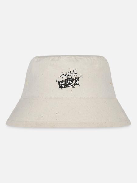Musikboxen Disco Bässe - Stanley/Stella recycelter Bucket Hat - Naturweiß