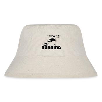 running Läufer Symbol Feuer Sprinter Leichtathlet - Stanley/Stella recycelter Bucket Hat - Naturweiß - Vorne