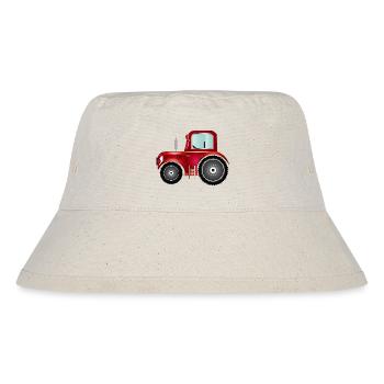 roter Traktor für Trecker und Bauernhof Fans - Stanley/Stella recycelter Bucket Hat - Naturweiß - Vorne