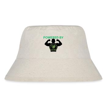 Veganer Stil mit Herz: Einzigartiges Design - Stanley/Stella recycelter Bucket Hat - Naturweiß - Vorne