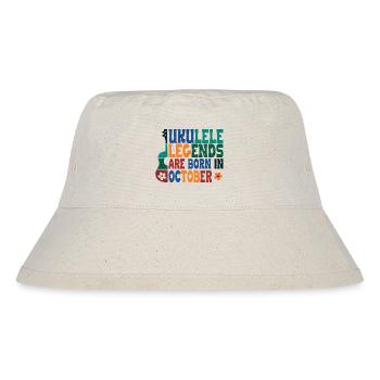 Ukulele Legends are born in October - Stanley/Stella recycelter Bucket Hat - Naturweiß - Vorne