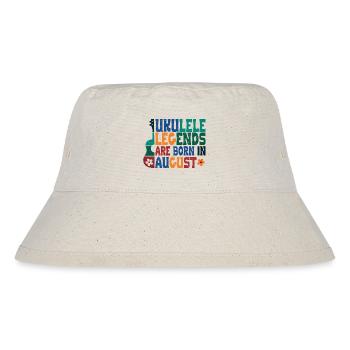 Ukulele Legends are born in August - Stanley/Stella recycelter Bucket Hat - Naturweiß - Vorne