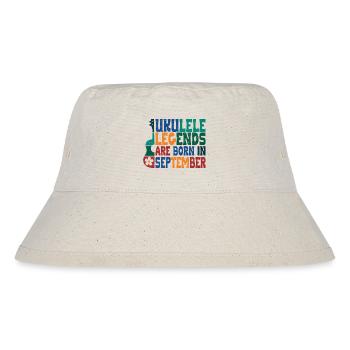 Ukulele Legends are born in September - Stanley/Stella recycelter Bucket Hat - Naturweiß - Vorne