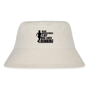 Laufender Junge - Stanley/Stella recycelter Bucket Hat - Naturweiß - Vorne