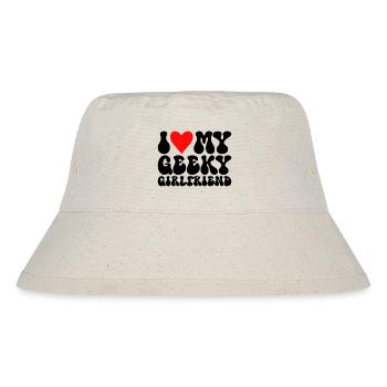 Ich liebe meine Geek-Freundin Ich liebe meine Geek-Freundin - Stanley/Stella recycelter Bucket Hat - Naturweiß - Vorne