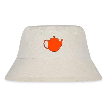 Teekanne Tee Kanne Frühstück Genuss Getränk - Stanley/Stella recycelter Bucket Hat - Naturweiß - Vorne