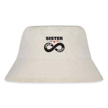 Sister Always On Never Off Schwester Liebe Herz - Stanley/Stella recycelter Bucket Hat - Naturweiß - Vorne