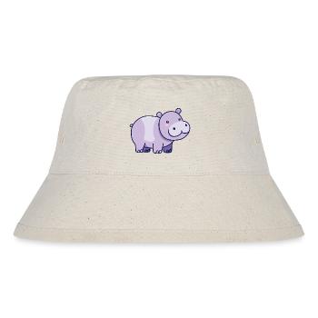 Nilpferd - Stanley/Stella recycelter Bucket Hat - Naturweiß - Vorne