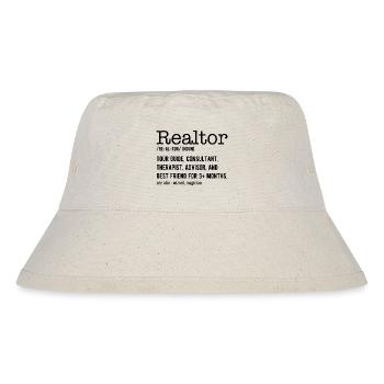 Lustiger Immobilienmakler - Makler Definition - Stanley/Stella recycelter Bucket Hat - Naturweiß - Vorne