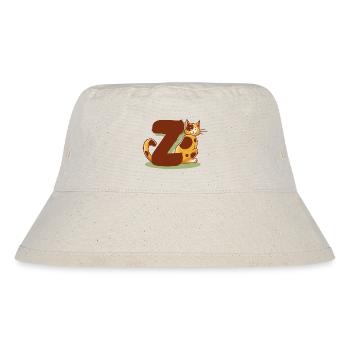 Katze Buchstabe Z - Stanley/Stella recycelter Bucket Hat - Naturweiß - Vorne