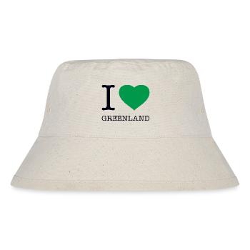 I LOVE GREENLAND Grönland - Stanley/Stella recycelter Bucket Hat - Naturweiß - Vorne