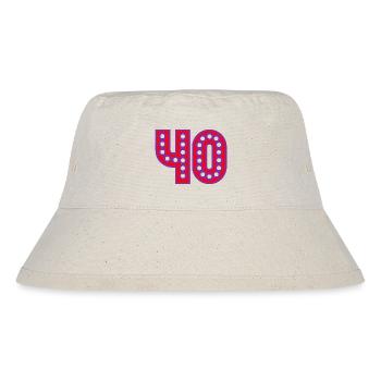 40. 40 JAHRE. 40-JÄHRIGES JUBILÄUM. 40-JÄHRIGES JUBILÄUM. - Stanley/Stella recycelter Bucket Hat - Naturweiß - Vorne