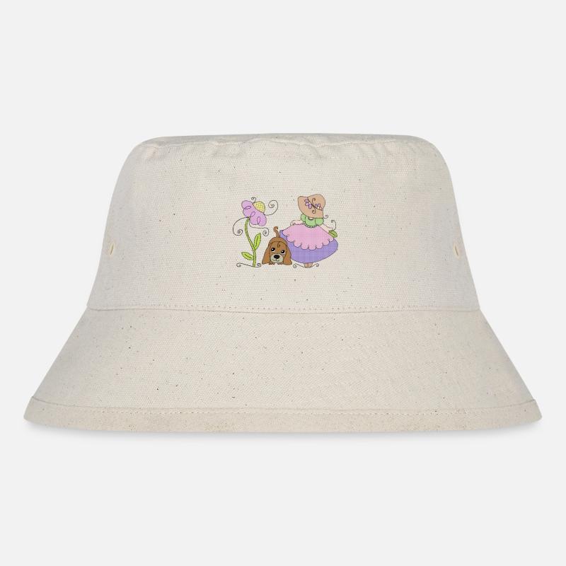 Maedchen_mit_Hund - Stanley/Stella Recycled Bucket Hat - natural