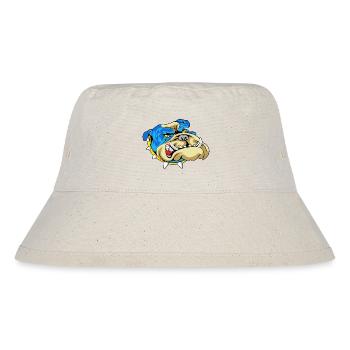 Blauer Bulldogge Knurren - Stanley/Stella recycelter Bucket Hat - Naturweiß - Vorne