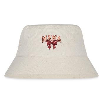 Mom Bow Dots – Mom Motif - Stanley/Stella Recycled Bucket Hat - natural - Front