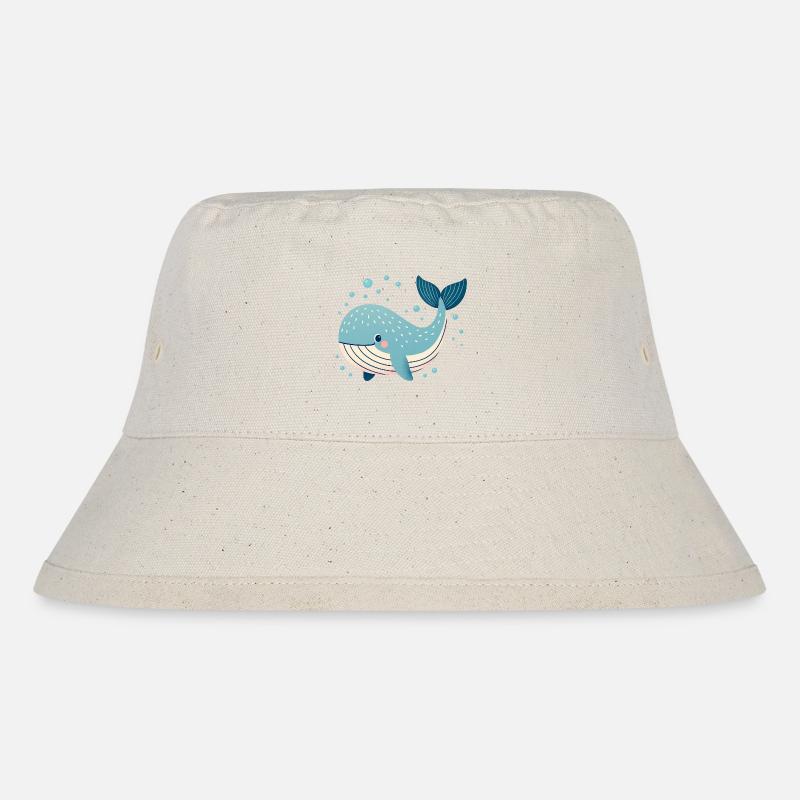 Baleine bleue avec bulles - Bob recyclé Stanley/Stella - blanc naturel