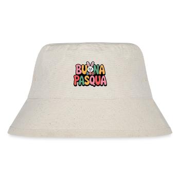 Frohes Osterhase - Stanley/Stella recycelter Bucket Hat - Naturweiß - Vorne