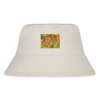Farbwirbel Neon Abstract - Stanley/Stella recycelter Bucket Hat - Naturweiß - Vorne