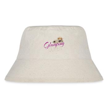 Glamping Queen Camping with Vintage Caravan - Stanley/Stella Recycled Bucket Hat - natural - Front