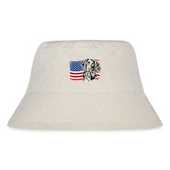 Small Münsterländer America Flag Dog Dogs - Stanley/Stella Recycled Bucket Hat - natural - Front