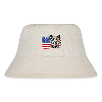 Yorkshire Terrier America Flag Patriotic Dog - Stanley/Stella Recycled Bucket Hat - natural - Front