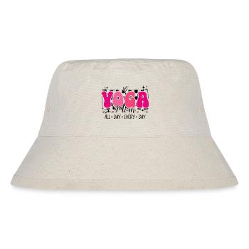 Mom Yoga Fan Mom Loves Yoga - Stanley/Stella Recycled Bucket Hat - natural - Front