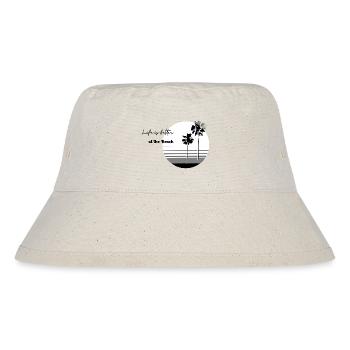 Life is better at the beach Shirt - Stanley/Stella recycelter Bucket Hat - Naturweiß - Vorne