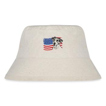 Jack Russell Terrier America Flag Dogs Wilsigns - Stanley/Stella Recycled Bucket Hat - natural - Front