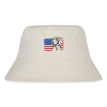Weimaraner Amerika Fahne Hunde Jagdhunde Wilsigns - Stanley/Stella recycelter Bucket Hat - Naturweiß - Vorne