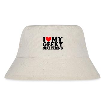 Ich liebe meine Geek-Freundin Ich liebe meine Geek-Freundin - Stanley/Stella recycelter Bucket Hat - Naturweiß - Vorne